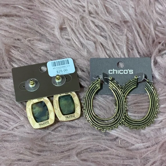 NWT CHICOS EARRINGS BUNDLE - Picture 2 of 2